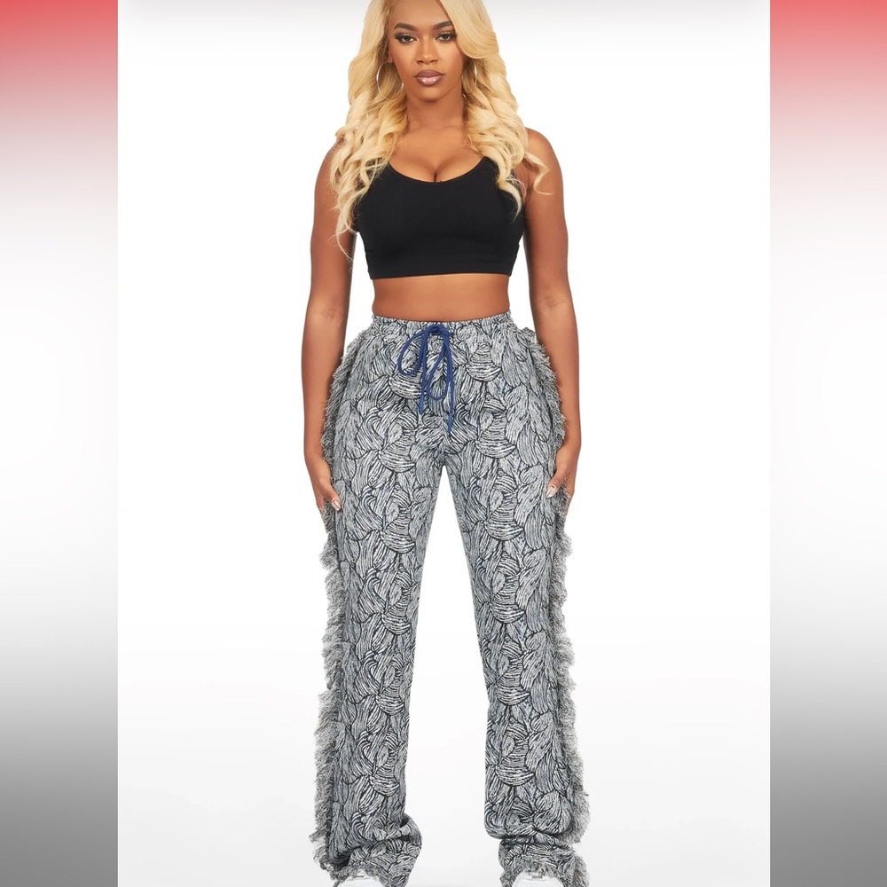 Rockstar Original Black and White Patterned Pants Streetwear‎ Festival Size XL